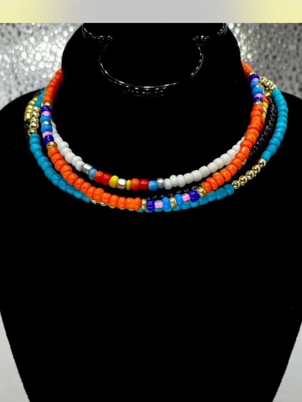 Statement *** Cannery Yellow Multi-Strand Beaded Necklace “ Bonus ! 👀 Pics ;0)